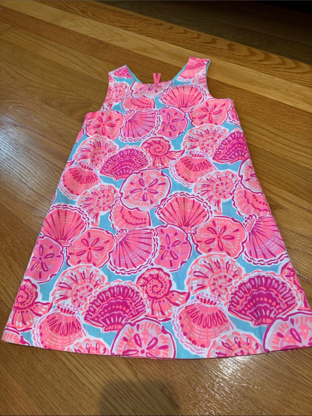 Tommy Bahama Pink & Aqua Shell Print A-Line Dress